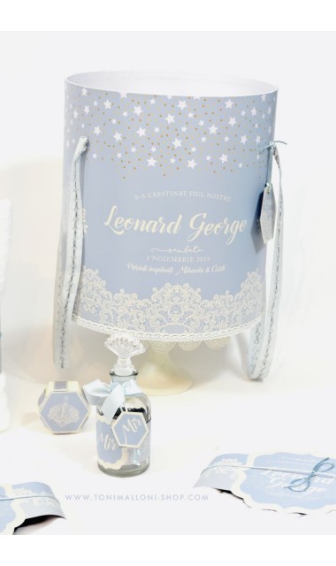 Trusou botez baieti personalizat prin brodare cu numele bebelusului, Lacy Ski 3